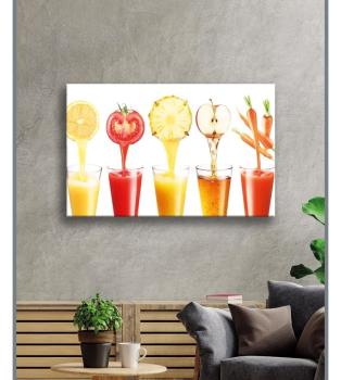 Fruchtsäfte Art Design rechteckiges spezial Glasbild!